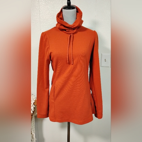 Columbia Women's Firwood Ottoman Pullover Sz Xs Orange Turtle Neck - Picture 1 of 12